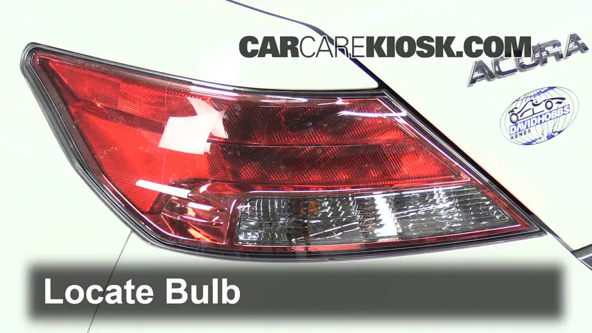 2012 Acura TL 3.5L V6 Éclairage Feux de position arrière (remplacer ampoule)